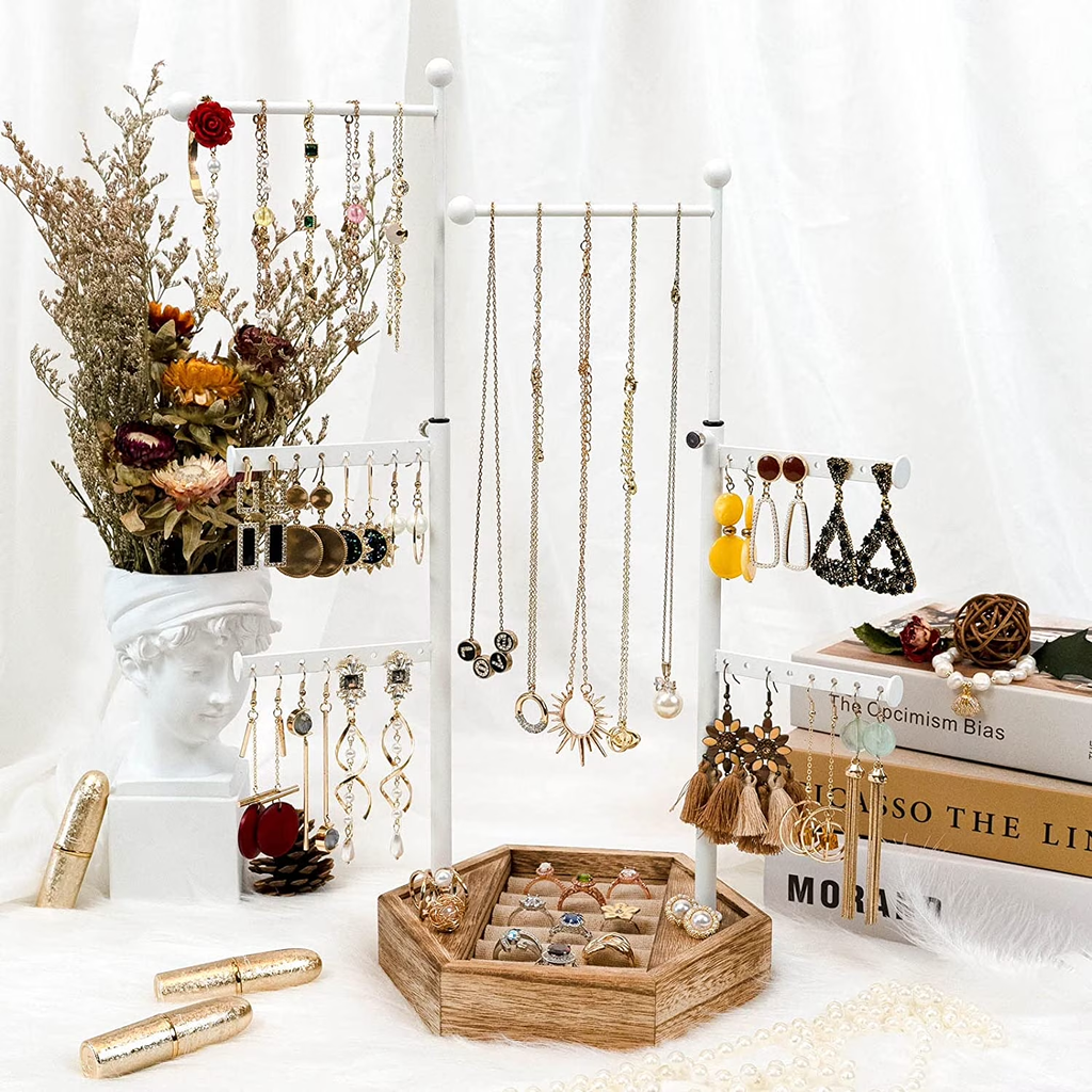 Jewelry Organizer Stand - 6 Tier Jewelry Rack