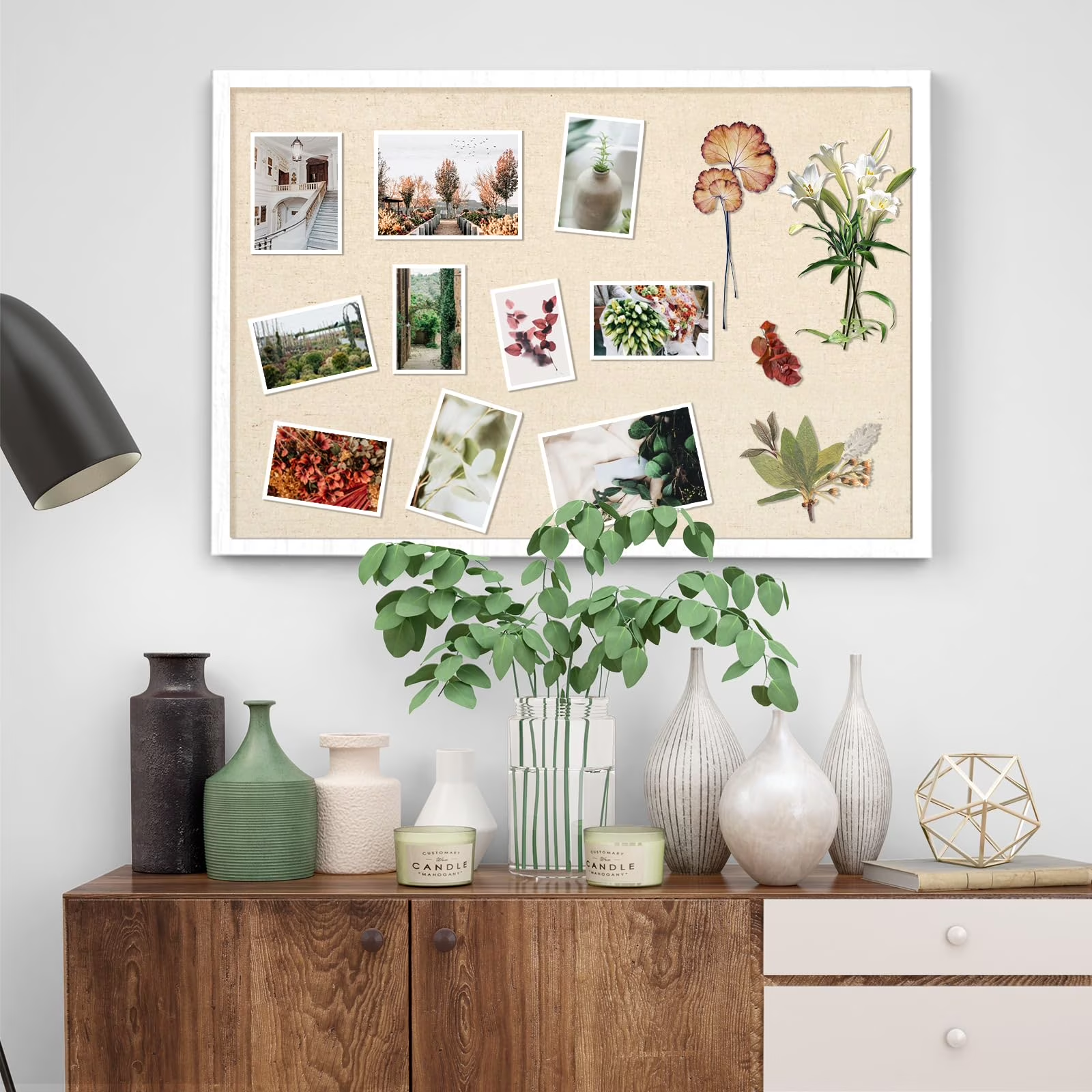 Large Bulletin Board 30x20 inch with Linen