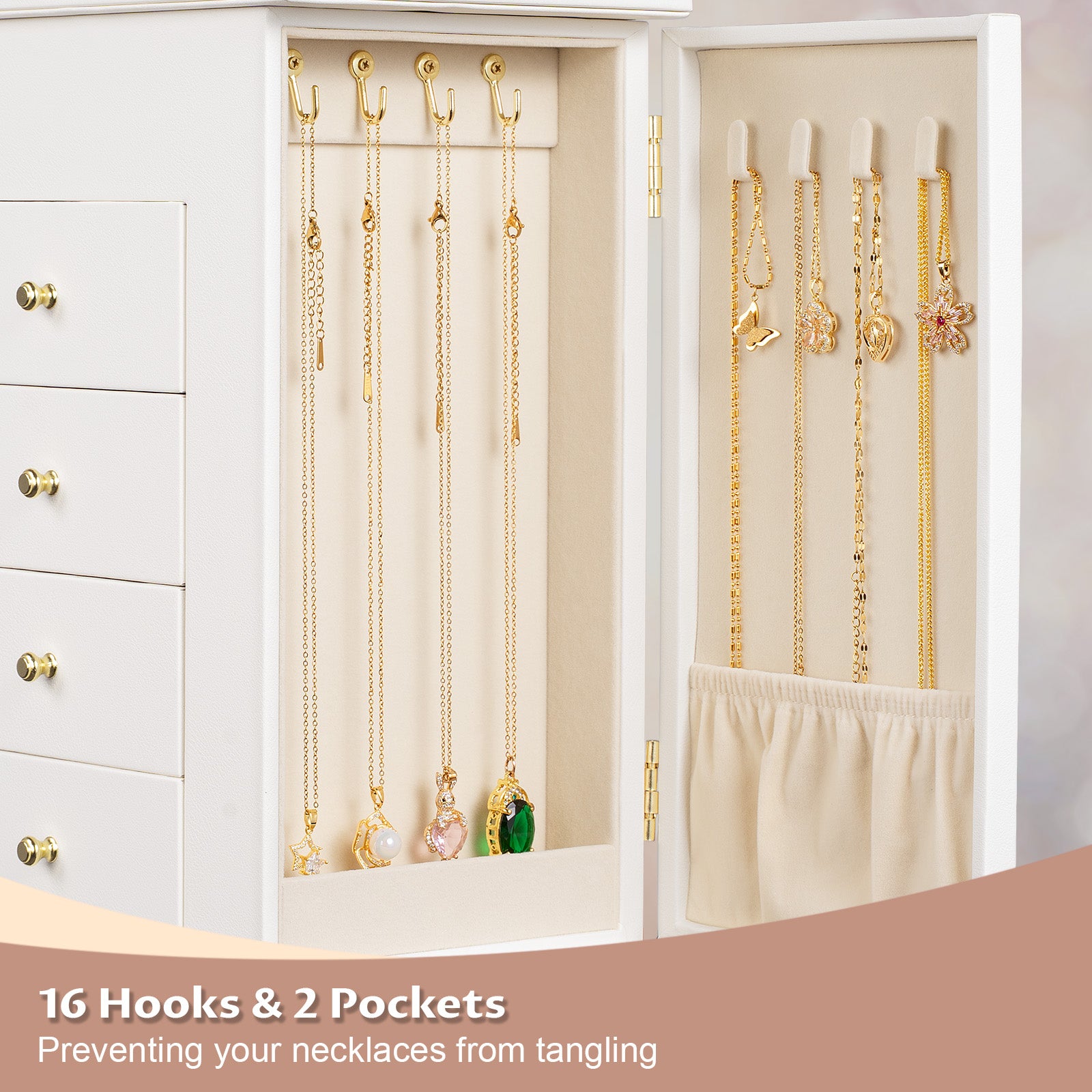 5 Layer Large Leather Jewelry Boxes