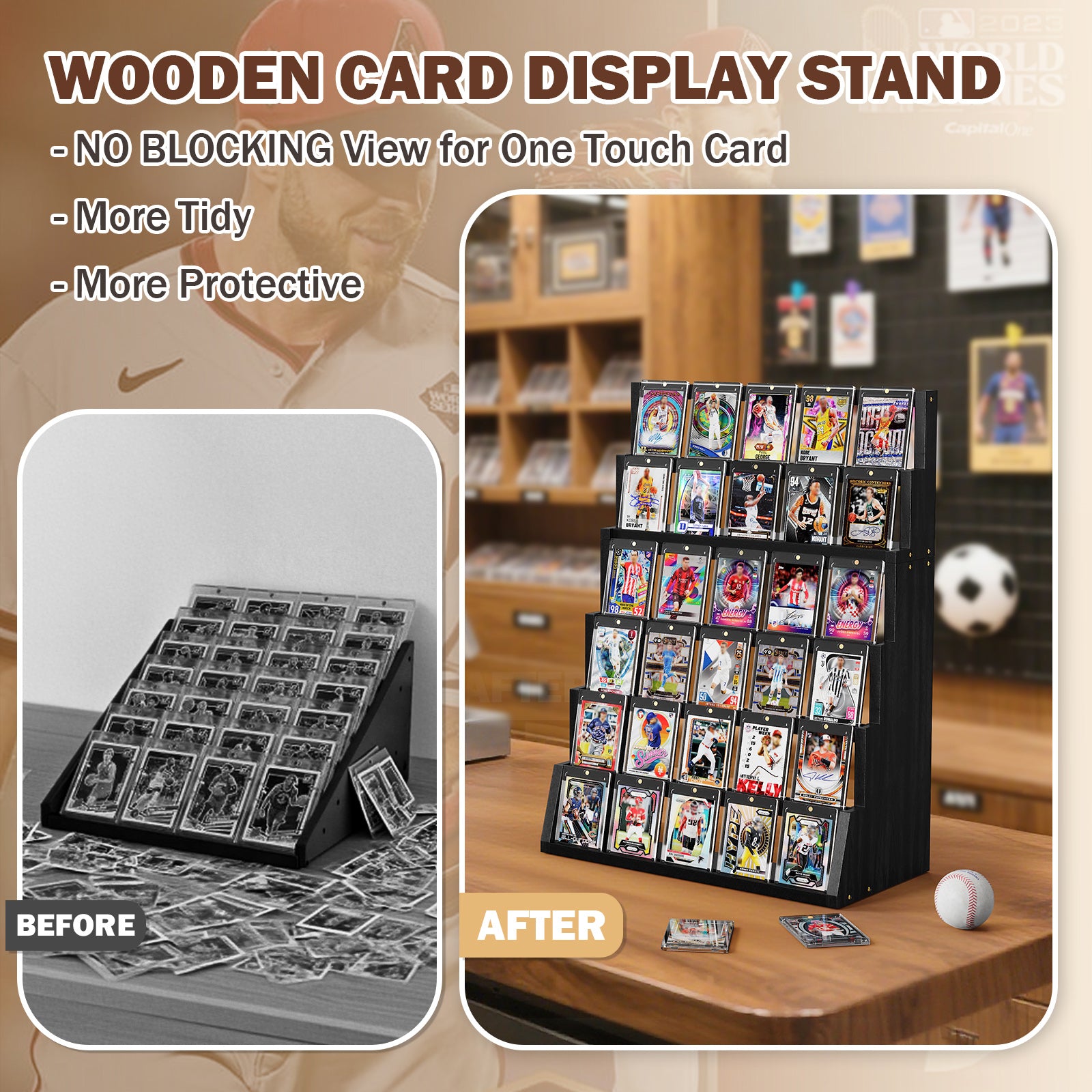 6 Tier Trading Card Display Stand