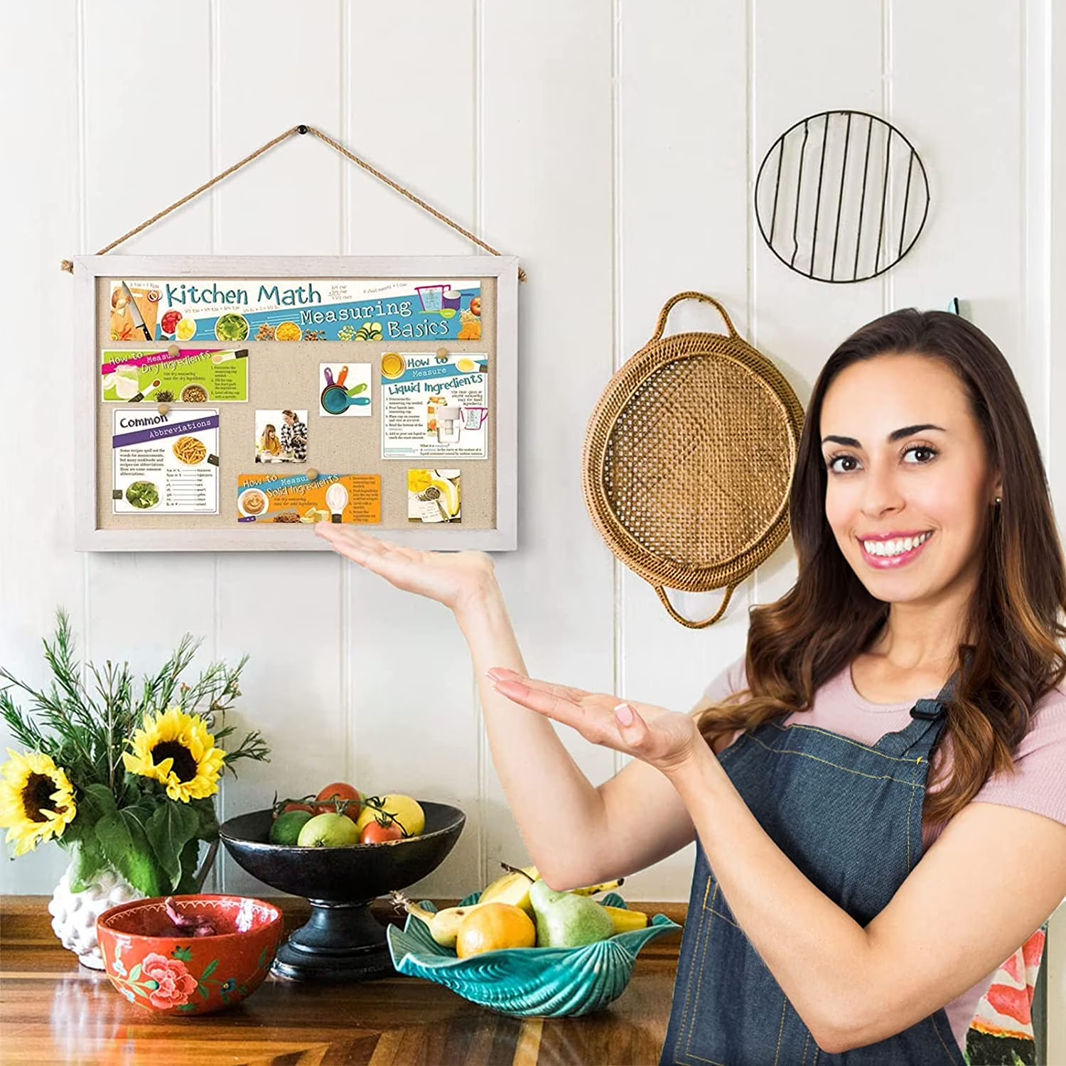 2-Pack Bulletin Board 16"x11" Cork Boards for Walls