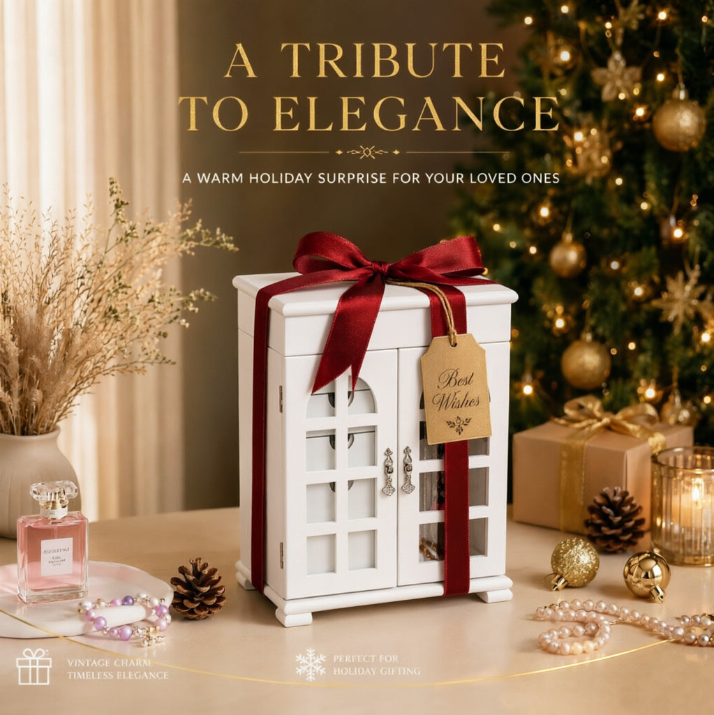 Dinmligt 5-Tier Large Wooden Jewelry Box for Women