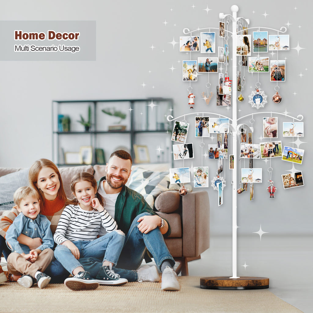Metal Photo Display Tree,90 Clips Holder for 4x6, 5x7 Picture Frames Hanging