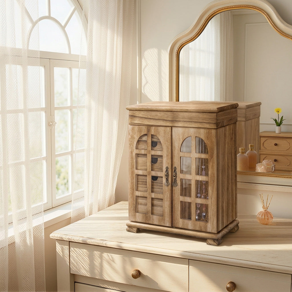 Dinmligt 5-Tier Large Wooden Jewelry Box for Women