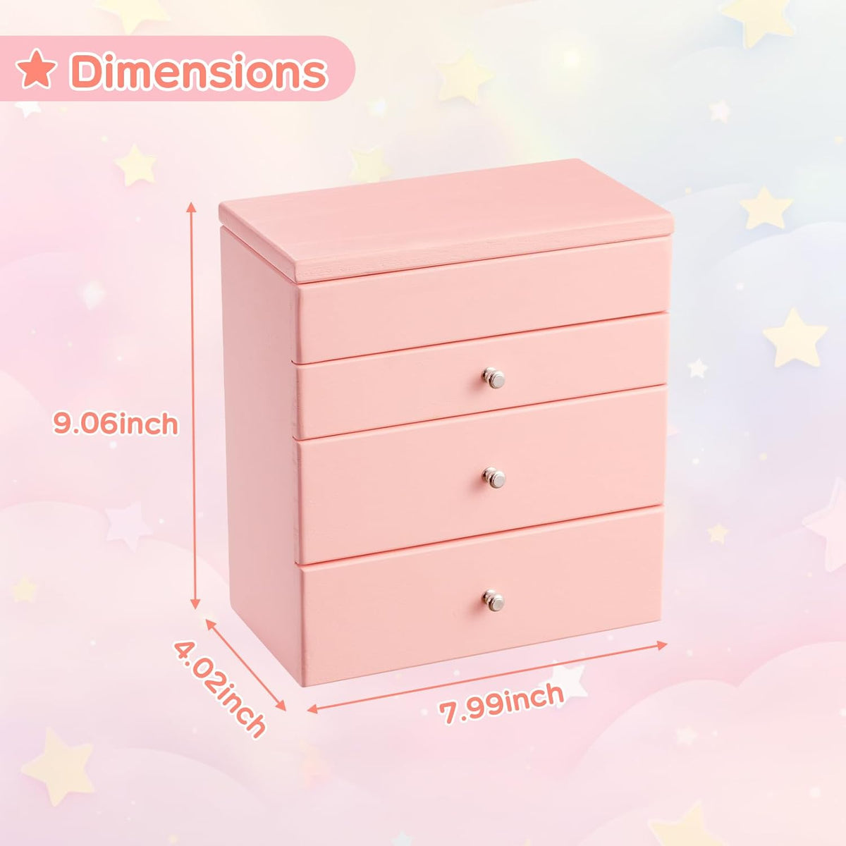 Musical Jewelry Box for Girls,Kids Jewelry Box with Spinning Dancer for Birthday Bedroom Decor