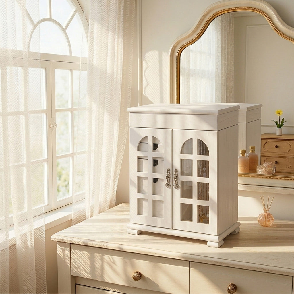 Dinmligt 5-Tier Large Wooden Jewelry Box for Women