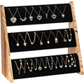 Sfugno Necklace Holder, 3 Tier Necklace Organizer Jewelry Organizer Stand with Velvet