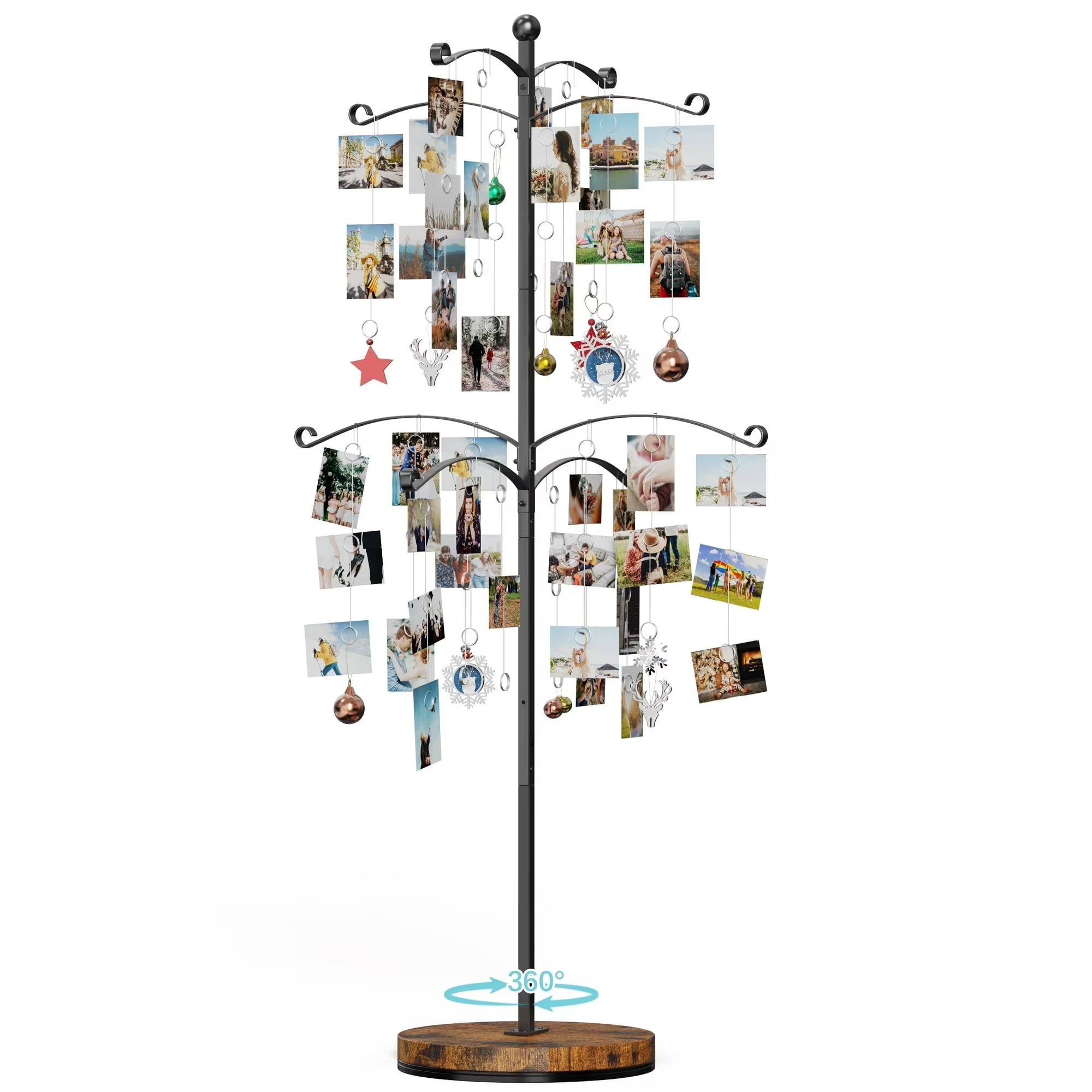 Metal Photo Display Tree,90 Clips Holder for 4x6, 5x7 Picture Frames Hanging