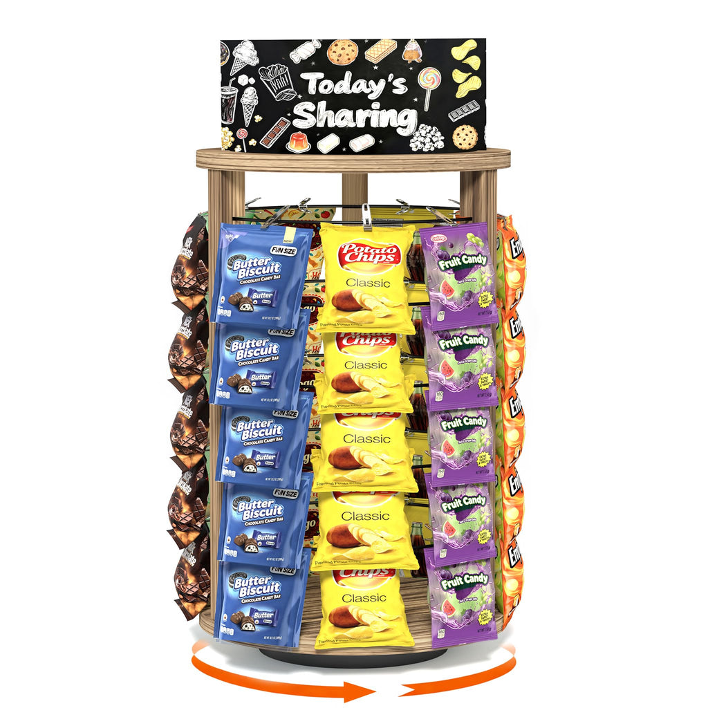 360°Rotating Snack Organizer With 50 Clips