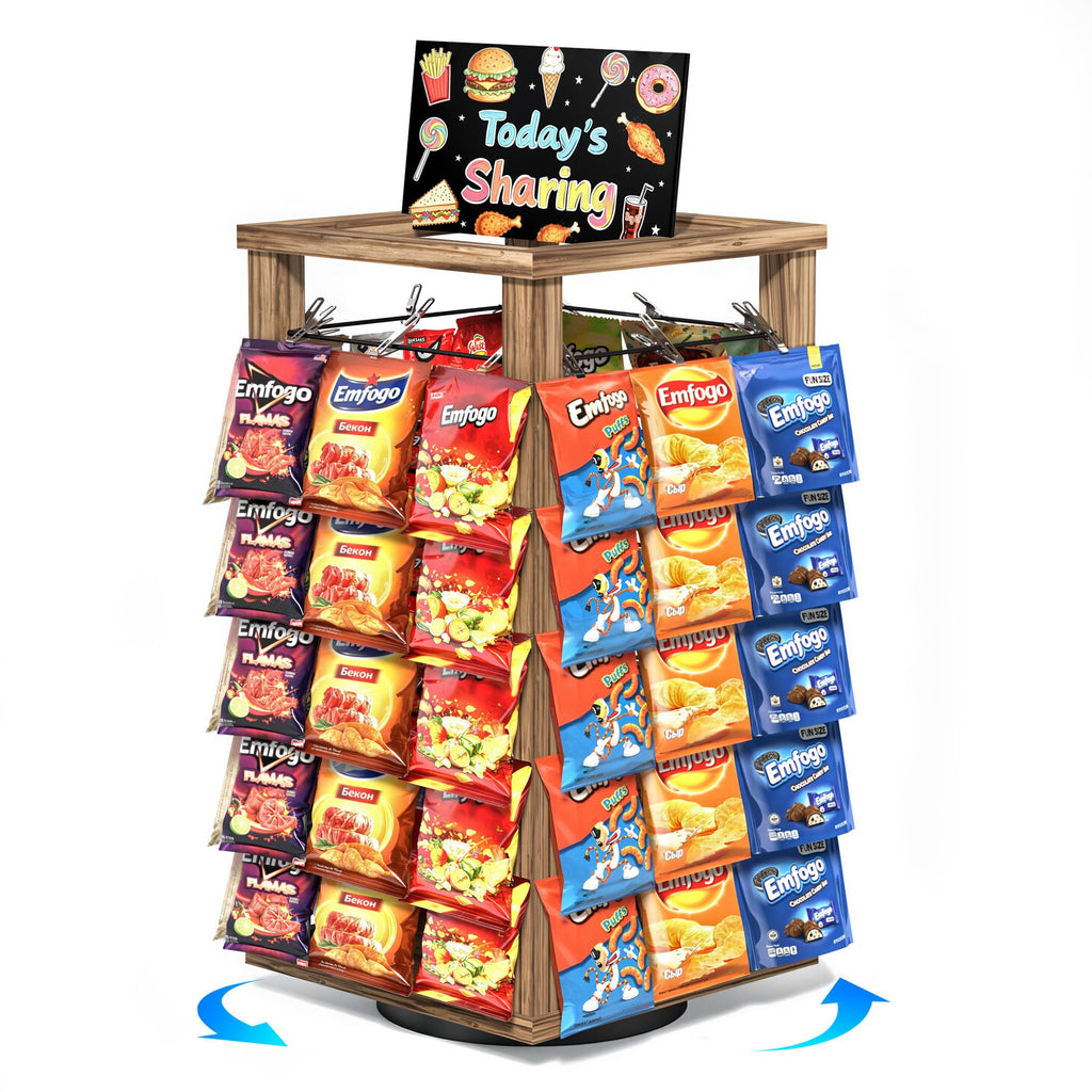 5-Tier Chip Rack Display Stand