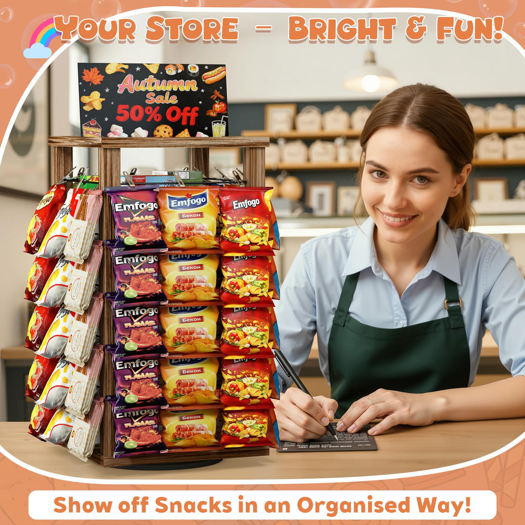 5-Tier Chip Rack Display Stand