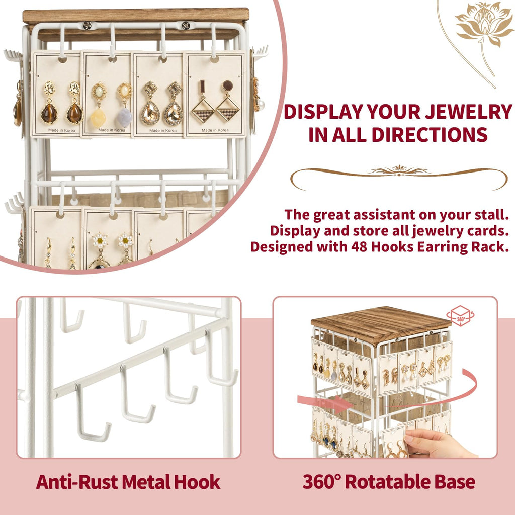 Sfugno 360 Rotating Earring Display Stands for Selling