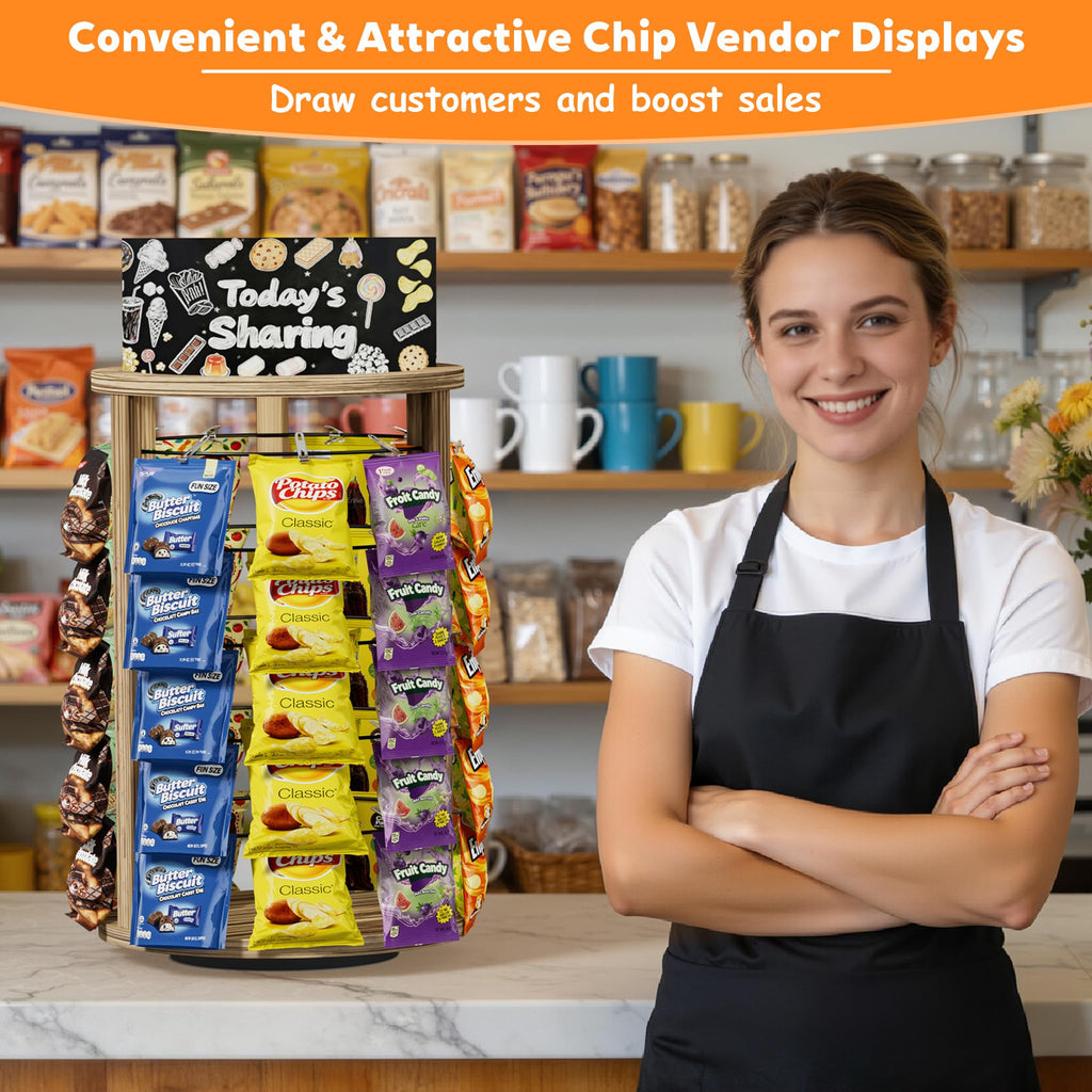 360°Rotating Snack Organizer With 50 Clips